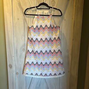 Colorful Wave Pattern Dress by Entro size medium